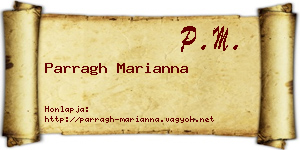 Parragh Marianna névjegykártya